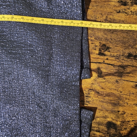 Teri Jon Sapphire Blue Jacquard Off Shoulder Column Gown - Picture 9 of 9